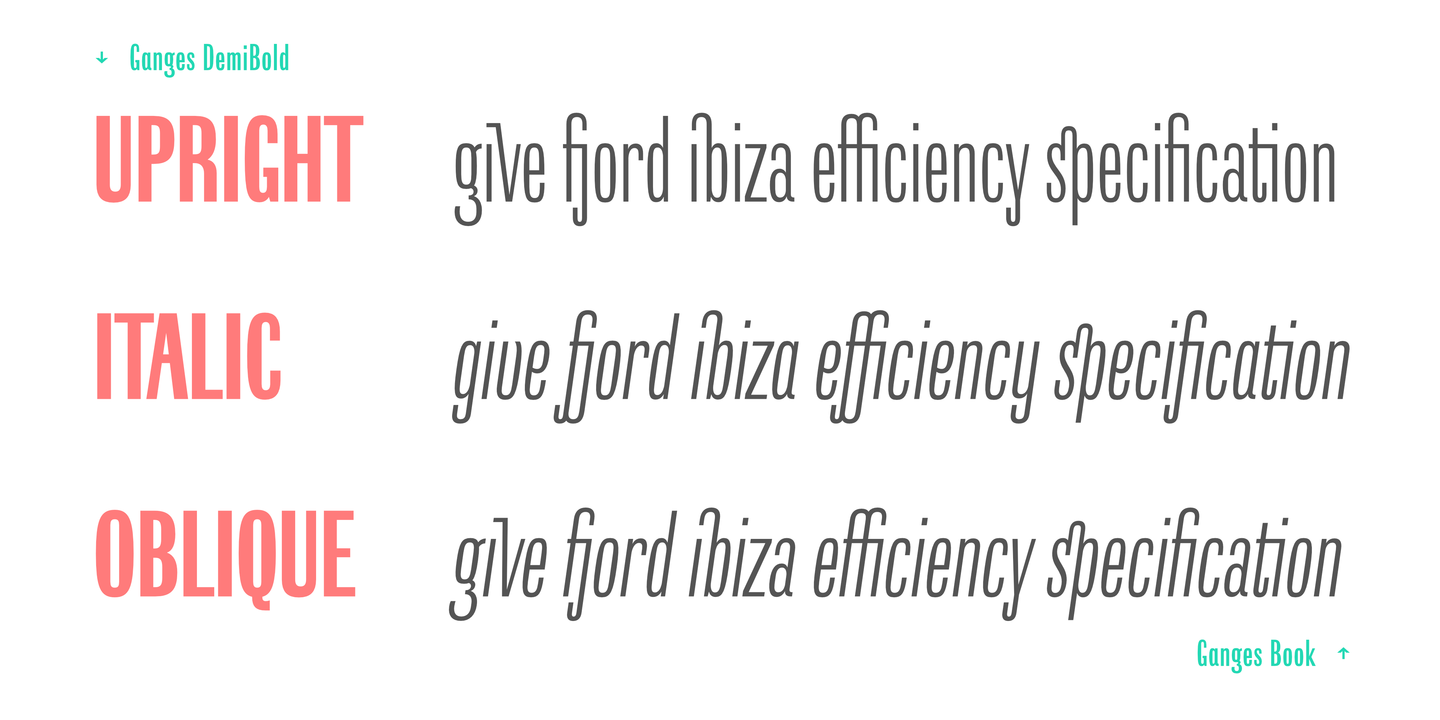 Ganges Ultra Light Italic Font preview